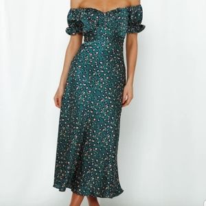 Hello Molly - Green Leopard Dress - NWT